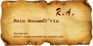 Reis Annamária névjegykártya